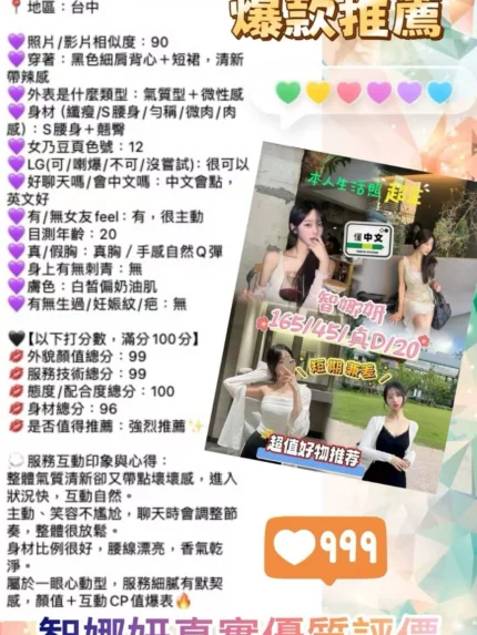 台中外送茶-智娜妍/165/45/20/D